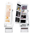 3 In 1 Kids Jewelry Cabinet with 3-Color Lighted Full Length Mirror by LJGDeals