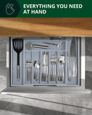 Silverware Drawer Organizer, Gray (9 Slots)