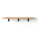 Deep Shelf with Black Steel L Brackets by NookWoodworking