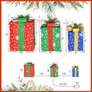 3 PCS Christmas Lighted Gift Boxes Set Decoration with 52 Pre-lit LED Lights by LJGDeals