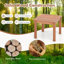 3 PCS Eucalyptus Wood Patio Bistro Set with 2 Folding Arm Chairs by LJGDeals