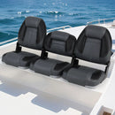 3-Pack Folding Boat Seats with 28D Soft Sponge Padding-Black by LJGDeals