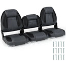 3-Pack Folding Boat Seats with 28D Soft Sponge Padding-Black by LJGDeals