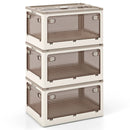 3-Pack Stackable Storage Bins with Lids with 5 Opening Ways by LJGDeals