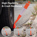3 Pack Traffic Delineator Posts with Fillable Base for Parking Lots and Construction by LJGDeals
