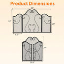 3 Panel Fireplace Screen Foldable Spark Guard Cover with Decorative Scroll by LJGDeals