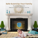 3-Panel Foldable Fireplace Screen with Wrought Metal Mesh-Black by LJGDeals