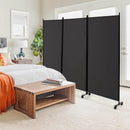 3 Panel Folding Room Divider with Lockable Wheels by LJGDeals