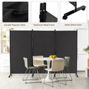 3 Panel Folding Room Divider with Lockable Wheels by LJGDeals