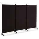 3 Panel Folding Room Divider with Lockable Wheels by DirectDeals