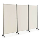 3 Panel Folding Room Divider with Lockable Wheels by DirectDeals