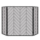 3-Panel Metal Foldable Fireplace Screen with Metal Mesh by LJGDeals
