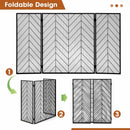 3-Panel Metal Foldable Fireplace Screen with Metal Mesh by DirectDeals