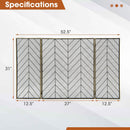 3-Panel Metal Foldable Fireplace Screen with Metal Mesh by LJGDeals