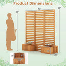3-Panel Freestanding Garden Fence with 2 Planter Boxes - Yellow by LJGDeals