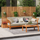 3-Panel Freestanding Garden Fence with 2 Planter Boxes - Yellow by LJGDeals