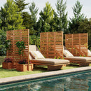 3-Panel Freestanding Garden Fence with 2 Planter Boxes - Yellow by DirectDeals