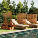3-Panel Freestanding Garden Fence with 2 Planter Boxes - Yellow by LJGDeals