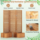 3-Panel Freestanding Garden Fence with 2 Planter Boxes - Yellow by LJGDeals