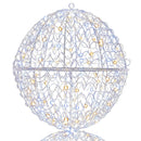 3 Pcs Lighted Christmas Balls Large Standing/Hanging Metal Sphere Lights with 435 LEDs by DirectDeals