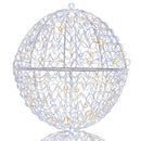3 Pcs Lighted Christmas Balls Large Standing/Hanging Metal Sphere Lights with 435 LEDs by LJGDeals