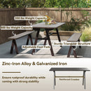 3-Person Outdoor Bench Set of 2 with 800 LBS Bearing Capacity by LJGDeals