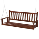 3-Person Wooden Outdoor Porch Swing with 800 lbs Weight Capacity by DirectDeals