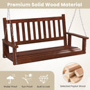 3-Person Wooden Outdoor Porch Swing with 800 lbs Weight Capacity