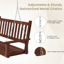 3-Person Wooden Outdoor Porch Swing with 800 lbs Weight Capacity by DirectDeals