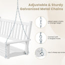 3-Person Wooden Outdoor Porch Swing with 800 lbs Weight Capacity