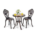 3-Piece All-Weather Cast Aluminum Patio Bistro Set-Copper by LJGDeals