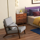 3-Piece Bedroom Bundle: Bedside Table with 3 Drawers+Modern Accent Chair+Convertible Folding Futon Sofa Bed by LJGDeals