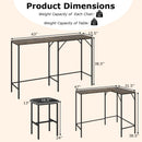 3-Piece Convertible Dining Set with Built-In Charging Station by DirectDeals