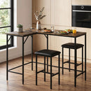 3-Piece Convertible Dining Set with Built-In Charging Station by LJGDeals