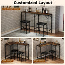 3-Piece Convertible Dining Set with Built-In Charging Station by LJGDeals