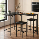 3-Piece Convertible Dining Set with Built-In Charging Station by LJGDeals