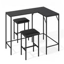 3-Piece Convertible Dining Set with Built-In Charging Station by LJGDeals