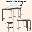 3-Piece Convertible Dining Set with Built-In Charging Station by LJGDeals