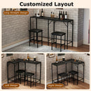 3-Piece Convertible Dining Set with Built-In Charging Station by DirectDeals