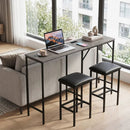 3-Piece Convertible Dining Set with Built-In Charging Station by LJGDeals