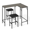 3-Piece Convertible Dining Set with Built-In Charging Station by LJGDeals