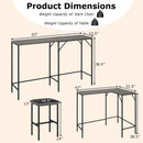3-Piece Convertible Dining Set with Built-In Charging Station by DirectDeals
