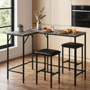 3-Piece Convertible Dining Set with Built-In Charging Station by LJGDeals