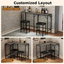 3-Piece Convertible Dining Set with Built-In Charging Station by LJGDeals