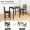 3-Piece Counter-Height Dining Table Set for 2 with Rubber Wood Frame and Footrest by LJGDeals