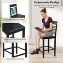 3-Piece Counter-Height Dining Table Set for 2 with Rubber Wood Frame and Footrest by LJGDeals