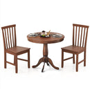3 Pieces Wooden Dining Table and Chair Set for Cafe Kitchen Living Room by LJGDeals