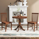 3 Pieces Wooden Dining Table and Chair Set for Cafe Kitchen Living Room by LJGDeals