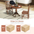 3 Pieces Wooden Dining Table and Chair Set for Cafe Kitchen Living Room by LJGDeals