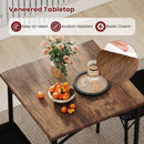 3-Piece Dining Table Set Square Kitchen Table and 2 Chairs for Dining Room-Rustic Brown by LJGDeals